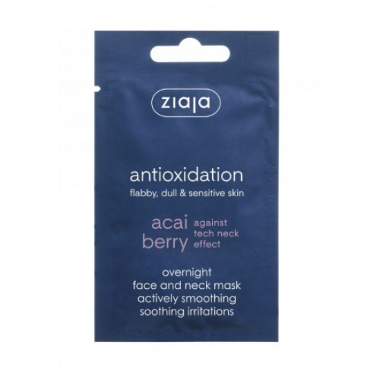 acai berry - ziaja - cosmetics - Acai berry overnight face and neck smoothing mask 7ml  /sachet  COSMETICS